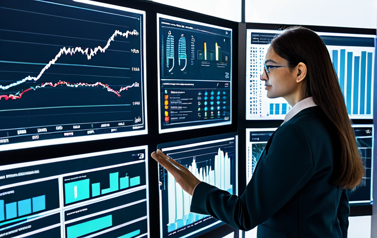 A professional policy analyst in a modest business suit, fully clothed, appropriate attire, standing confidently in a futuristic data analysis center. They are interacting with a large, translucent holographic display showing complex graphs, predictive models, and real-time data visualizations. Multiple high-tech monitors surround them, displaying dashboards with AI and Machine Learning insights. The environment is sleek, modern, and well-lit, emphasizing innovation and technology in governance. The pose is natural and professional, showcasing deep engagement with data. safe for work, appropriate content, fully clothed, professional dress, perfect anatomy, correct proportions, natural pose, well-formed hands, proper finger count, natural body proportions, high quality, professional photography.
