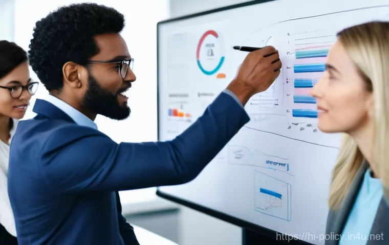 정책분석사와 팀 구성의 중요성 - **Prompt:** A diverse team of policy analysts, including men and women of various ages and ethniciti...