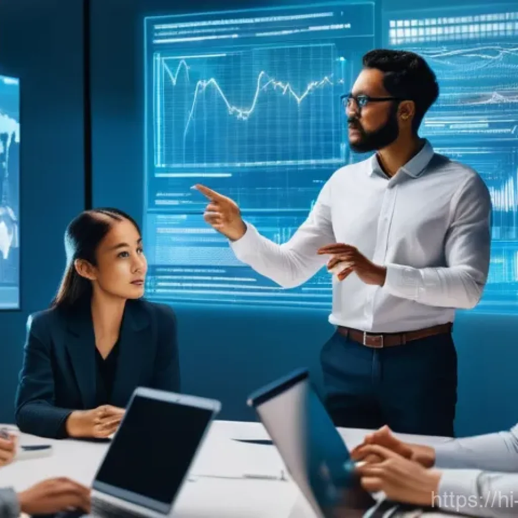 정책분석사와 다양한 분야와의 협업 사례 - **Prompt:** A diverse group of policy analysts, including men and women of various ethnicities, in a...