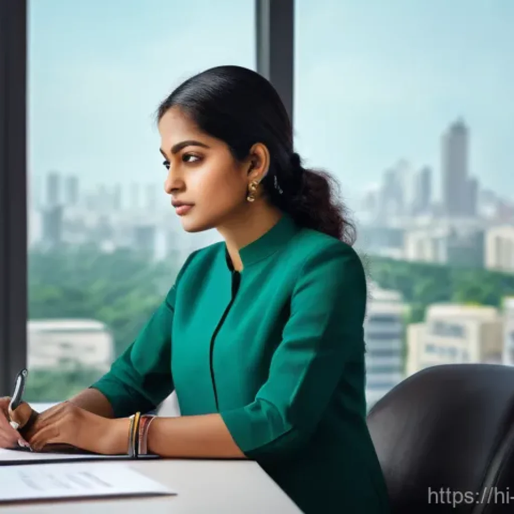 정책분석사와 통계 분석의 중요성 - **Prompt:** A young, confident female policy analyst of South Asian descent, meticulously reviewing ...