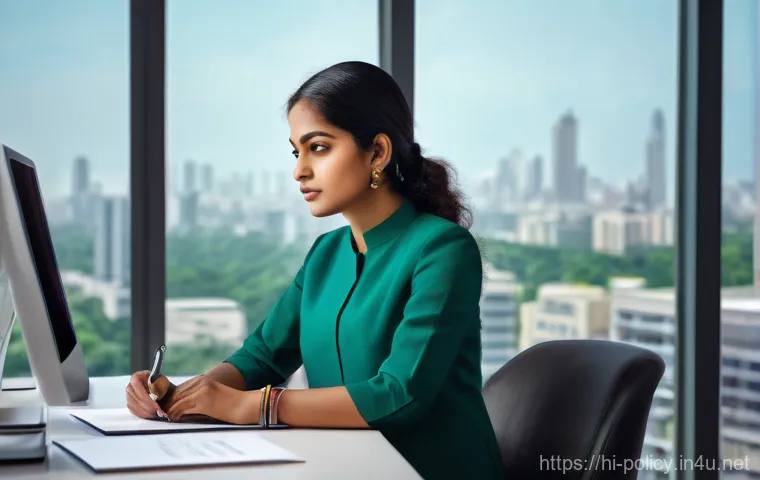 정책분석사와 통계 분석의 중요성 - **Prompt:** A young, confident female policy analyst of South Asian descent, meticulously reviewing ...