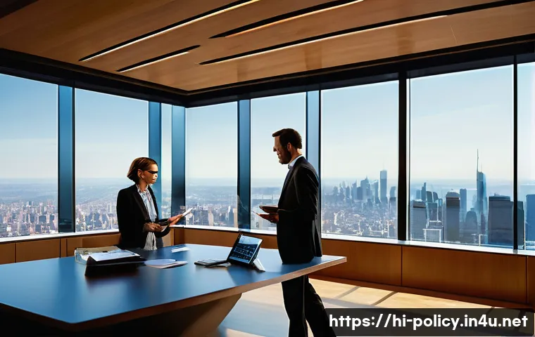 정책분석사와 국제기구의 정책 사례 - **Prompt:** A diverse group of four policy analysts, two men and two women, in their late 30s to ear...