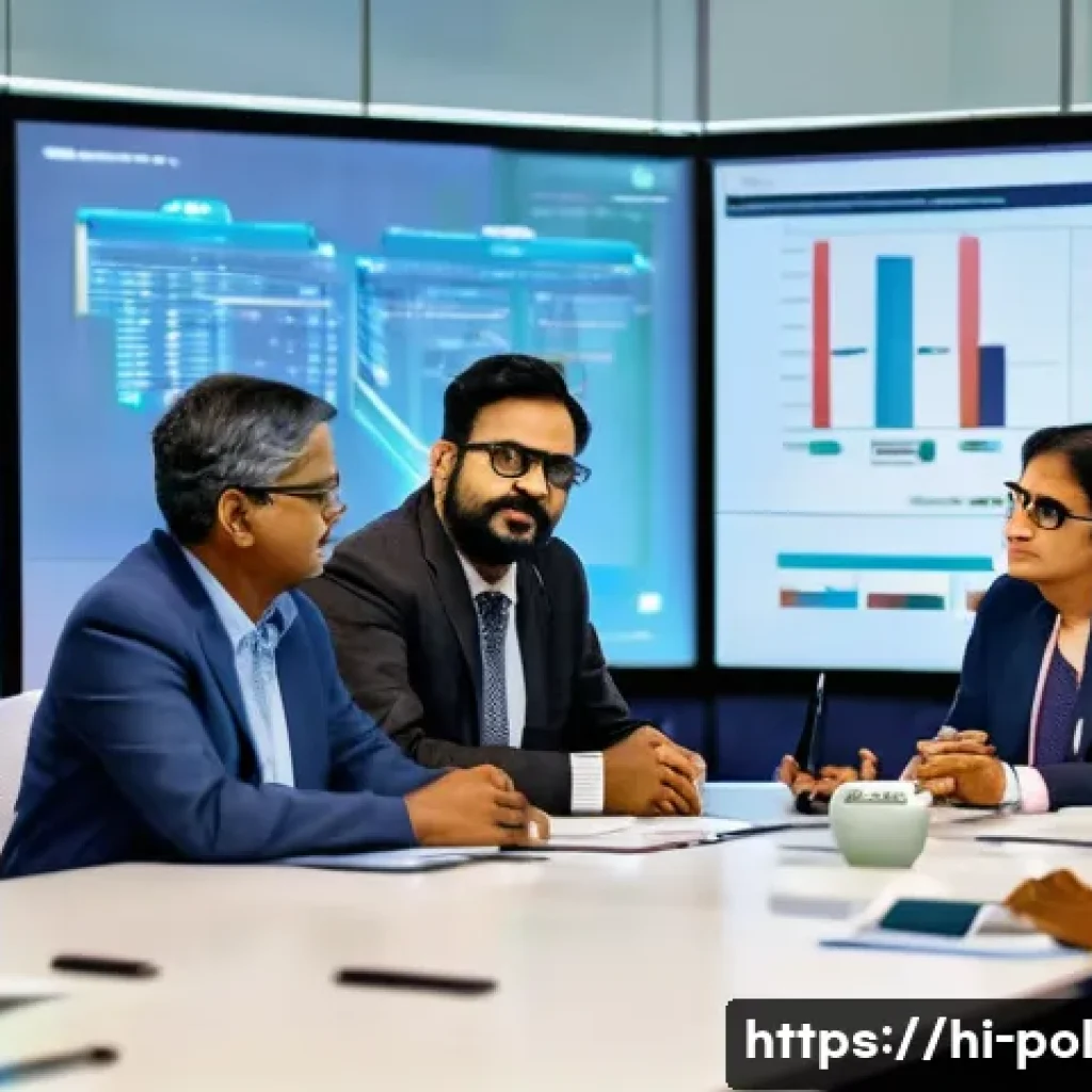 정책분석사와 전문가의 조언을 활용한 정책 연구 - A diverse group of Indian policy experts and analysts collaborating in a modern conference room, sur...