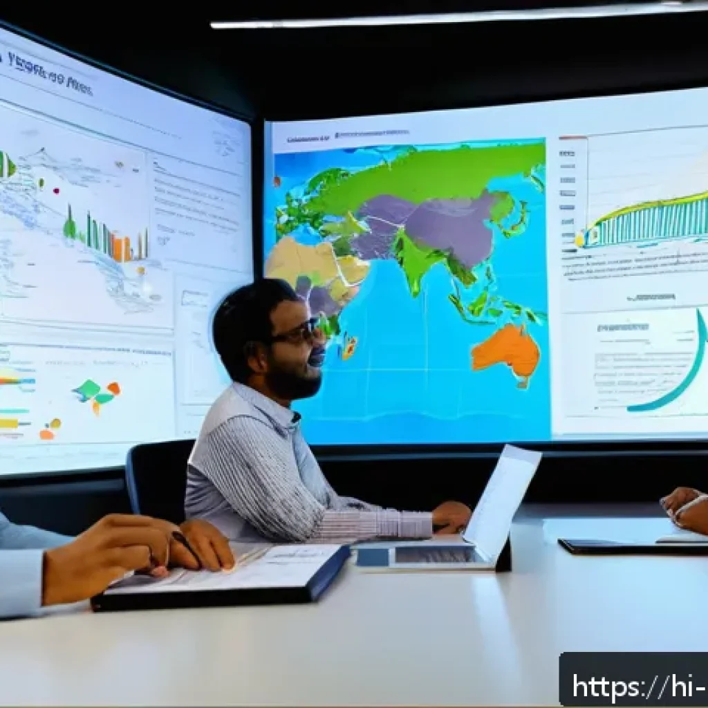 정책분석사와 정책 연구 협업 사례 - A detailed scene of a multidisciplinary policy research team collaborating in a modern office, featu...